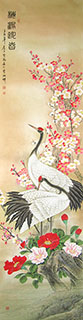 Chinese Crane Painting,50cm x 220cm,2011047-x