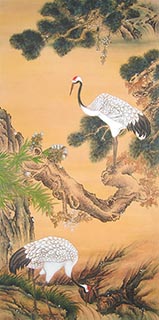 Chinese Crane Painting,50cm x 100cm,2011048-x