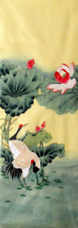 Chinese Crane Painting,50cm x 107cm,2336101-x