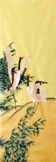 Chinese Crane Painting,50cm x 107cm,2336104-x
