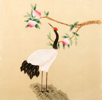 Chinese Crane Painting,40cm x 40cm,2340070-x