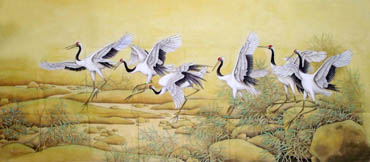 Chinese Crane Painting,97cm x 180cm,2352036-x