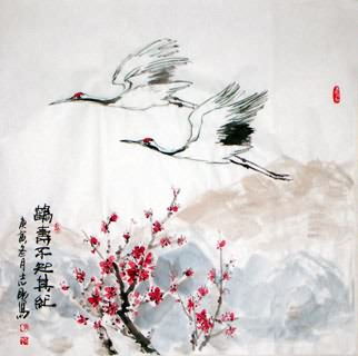 Chinese Crane Painting,69cm x 69cm,2360075-x