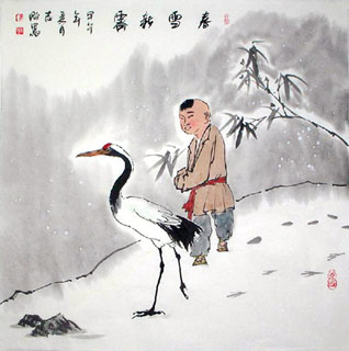Chinese Crane Painting,69cm x 69cm,2360077-x