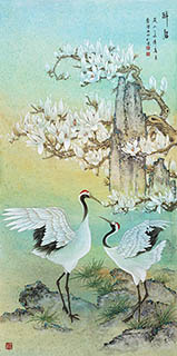 Chinese Crane Painting,66cm x 130cm,2384015-x