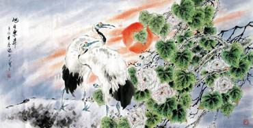 Chinese Crane Painting,69cm x 138cm,2438014-x