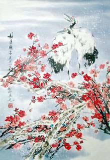 Chinese Crane Painting,69cm x 46cm,2438016-x