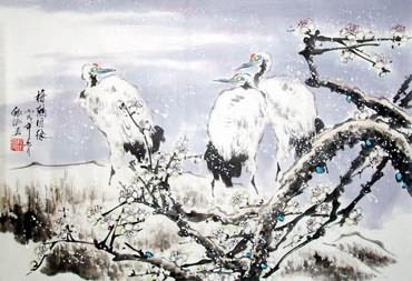 Chinese Crane Painting,69cm x 46cm,2438017-x