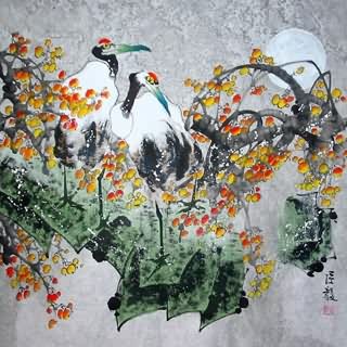Chinese Crane Painting,69cm x 69cm,2471002-x