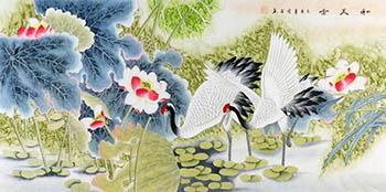 Chinese Crane Painting,66cm x 130cm,2547037-x