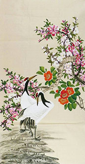 Chinese Crane Painting,66cm x 130cm,2547038-x