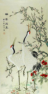 Chinese Crane Painting,136cm x 68cm,2547046-x