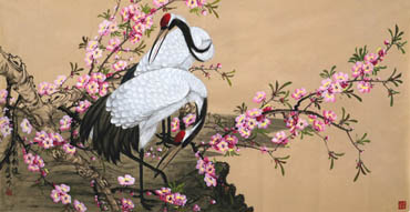 Chinese Crane Painting,66cm x 130cm,2581007-x