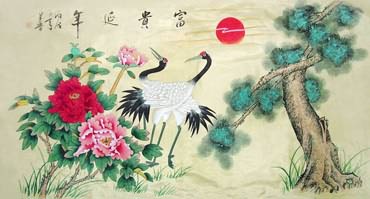 Chinese Crane Painting,66cm x 136cm,2617040-x