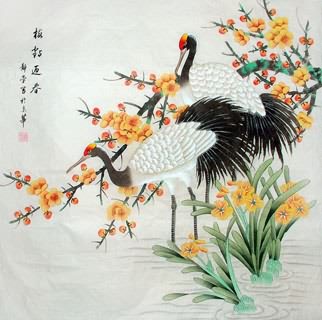 Chinese Crane Painting,69cm x 69cm,2702029-x