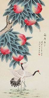 Chinese Crane Painting,66cm x 130cm,2702050-x