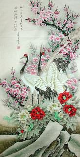 Chinese Crane Painting,66cm x 136cm,2703041-x