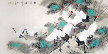 Chinese Crane Painting,66cm x 130cm,2703042-x