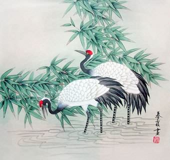 Chinese Crane Painting,69cm x 69cm,2703047-x