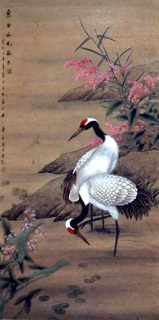 Chinese Crane Painting,66cm x 130cm,4319002-x