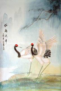 Chinese Crane Painting,45cm x 65cm,4319021-x