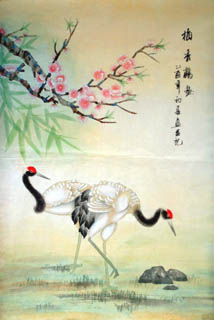 Chinese Crane Painting,45cm x 65cm,4319024-x