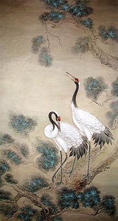 Chinese Crane Painting,50cm x 100cm,4358001-x