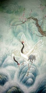 Chinese Crane Painting,50cm x 100cm,4358002-x