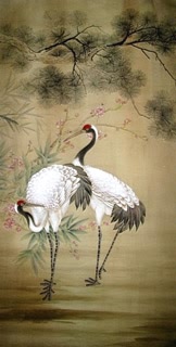Chinese Crane Painting,50cm x 100cm,4358004-x