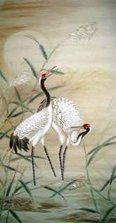 Chinese Crane Painting,50cm x 100cm,4358006-x