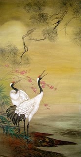Chinese Crane Painting,50cm x 100cm,4358007-x