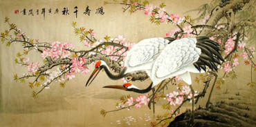 Chinese Crane Painting,66cm x 130cm,4601002-x