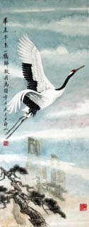 Chinese Crane Painting,30cm x 70cm,4700001-x