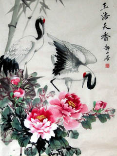 Chinese Crane Painting,50cm x 70cm,4700011-x
