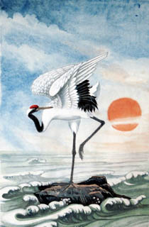 Chinese Crane Painting,40cm x 65cm,4700015-x