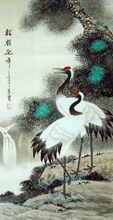 Chinese Crane Painting,50cm x 100cm,4703001-x