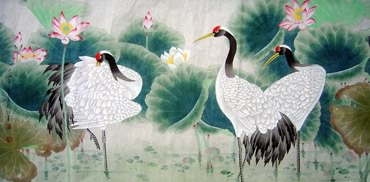 Chinese Crane Painting,66cm x 136cm,4704002-x