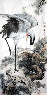Chinese Crane Painting,50cm x 100cm,4705001-x