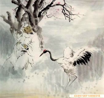 Chinese Crane Painting,69cm x 69cm,4705009-x