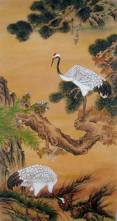 Chinese Crane Painting,50cm x 100cm,4734050-x