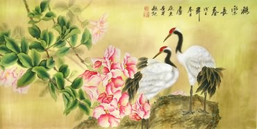 Chinese Crane Painting,45cm x 92cm,4734091-x