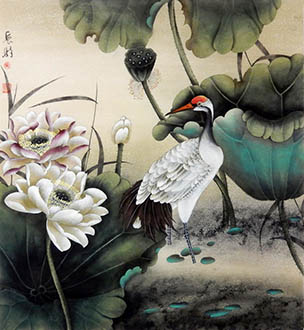 Chinese Crane Painting,66cm x 72cm,zcb21196002-x