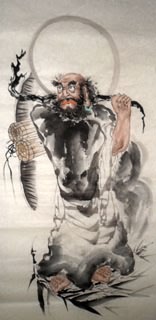 Chinese Da Mo Painting,66cm x 136cm,3348024-x