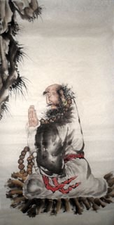 Chinese Da Mo Painting,66cm x 136cm,3348025-x
