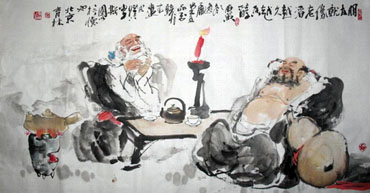 Chinese Da Mo Painting,69cm x 138cm,3447132-x