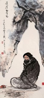 Chinese Da Mo Painting,50cm x 100cm,3773018-x