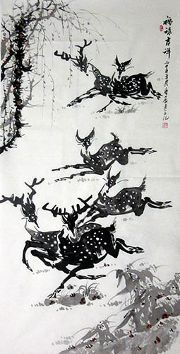Deer,68cm x 136cm(27〃 x 54〃),wlc41206008-z
