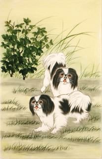 Chinese Dog Painting,43cm x 65cm,4340010-x