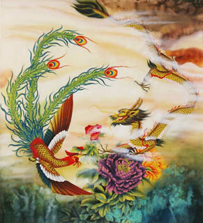 Chinese Dragon Painting,68cm x 76cm,4622004-x