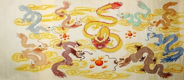 Chinese Dragon Painting,70cm x 175cm,4660002-x